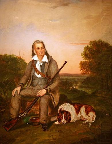 Oil on canvas portrait of John James Audubon, unknow artist